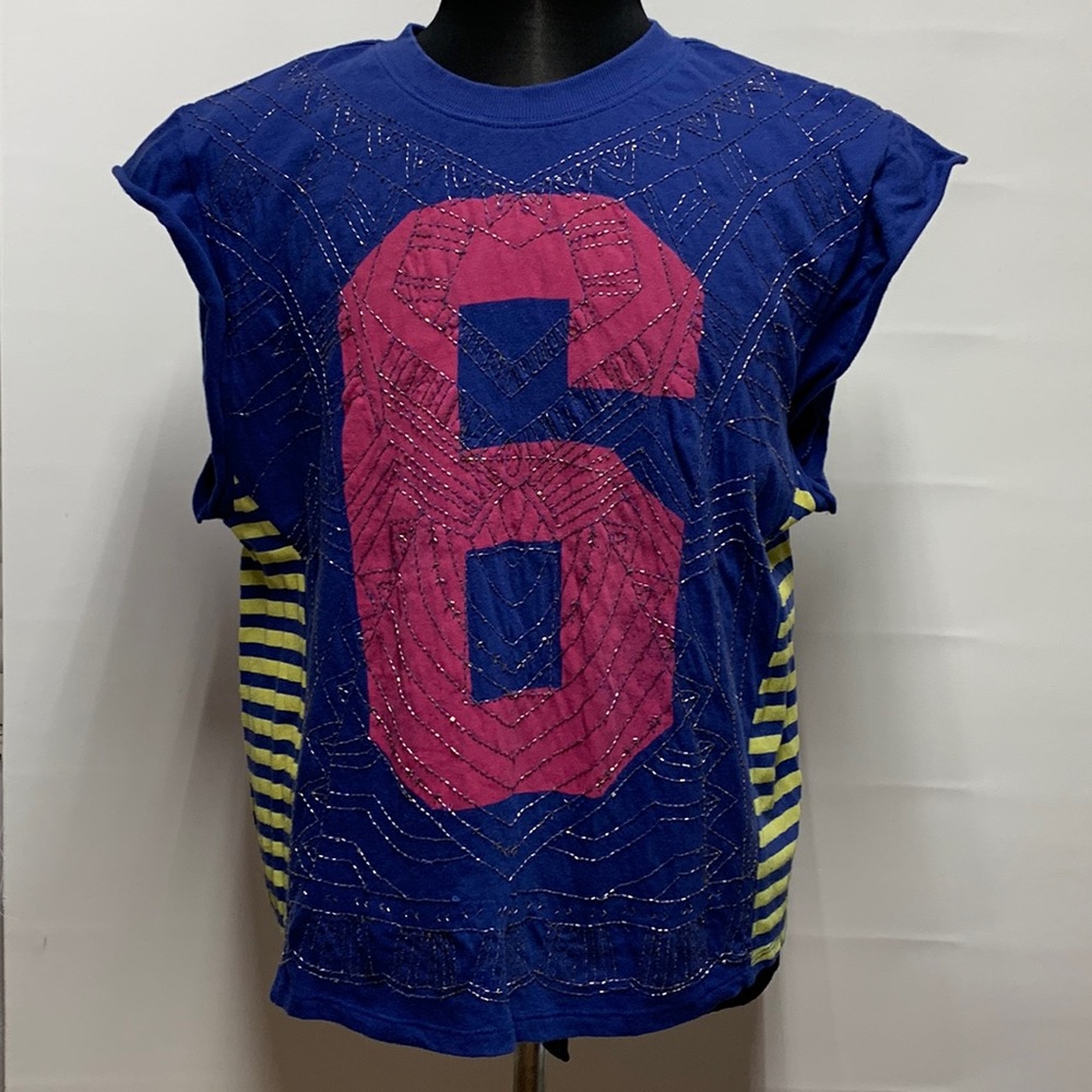 We The Free sleeveless top T-shirt S Small Blue wildcats 6